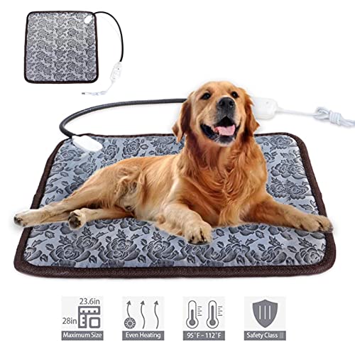 Iuhan Pet Electric Heating Pad For Dogs And Cats With Anti-Bite Waterproof Dog Warm Bed Mat Heated Pet Pad For Pets Deds Pets Blankets And Kennel #TOP3