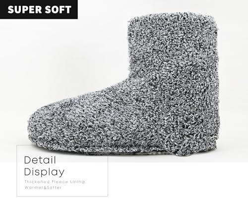 Panda Bros Men's Slipper Socks, Winter Non-Skid Warm Slipper Booties, Cozy Soft Indoor Socks with Fluffy Sherpa Lined2