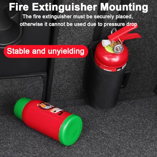 Image of STHIRA Compact Fire Extinguisher Hanging Bag Oxford Cloth Portable Holder Adjustable Straps Seat Back Trunk Mounted Emergency Pouch Cars Trucks RVs Car Cup Holder Accessories Multi-Function
