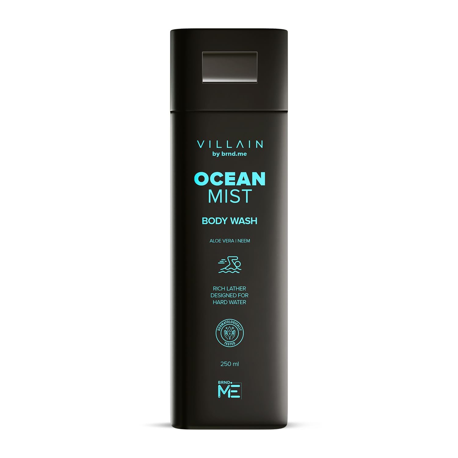 Villain Ocean Mist Body Wash Infused with Hard Water Softener Aquatic fresh Shower Gel for Men Aloe Vera