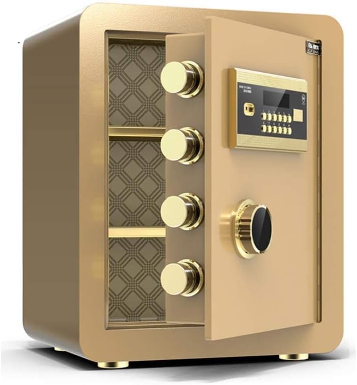 strongbox and Durable Fireproof Waterproof Safes Electronic Password Anti-Theft All-Steel Deposit Box 35cm Bedside Invisible to Storage Cash/Jewellery/Documents Safe Cabinet