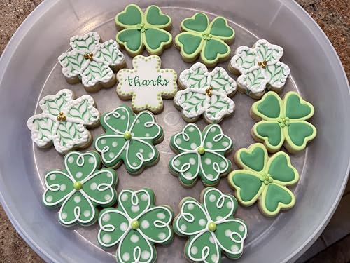 UKoosien 4 Leaf Clover Cookie Cutter Set-Size 3.5" 2.6" 2"-3 Piece-Cookie Cutters for St. Patrick's Day Spring Party Decorations - Image 3