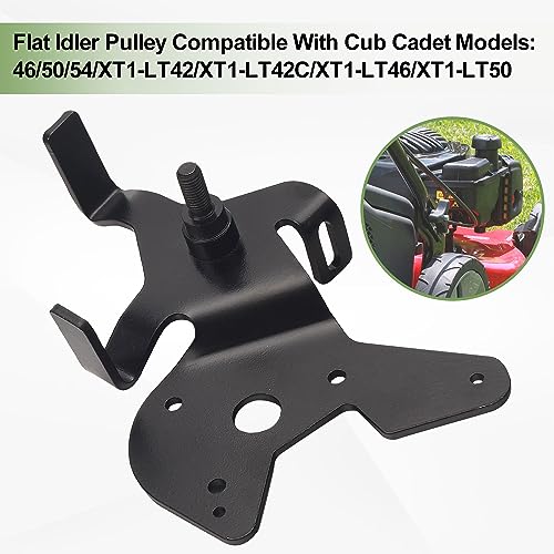 LIZEWEI GY20986 Deck Drive Belt Idler Arm Plate Kit with 756-05034A Flat Idler Pulley Compatible with J-OHN Deere Lawn Tractors GY20986BLE GY20760BLE GY20629 34-109 280-242 - Thumbnail 6