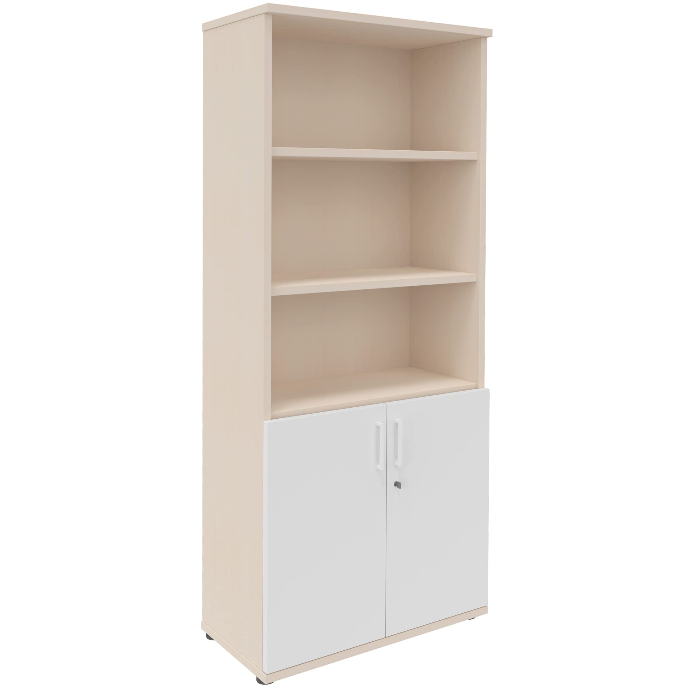 Armadio Combinato Weber Profi 5 OH, Acero, 2 Ante, Chiusura A Chiave, 189,7x80x42,5 Cm, Cerniere Blum, Ufficio