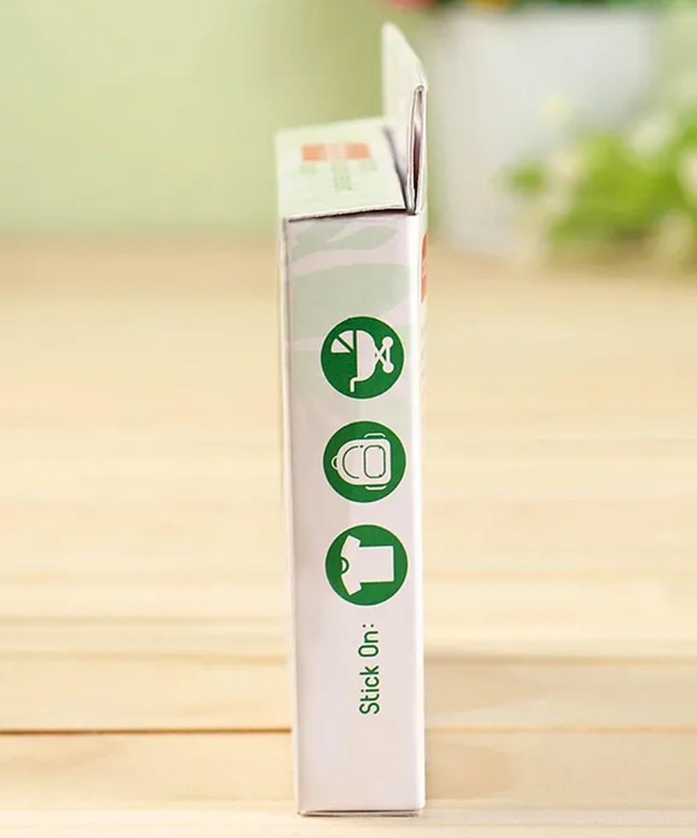Babyhug Natural Mosquito Repellent Patches, 48 Pieces, 0 Months+, Waterproof, with Citronella, Lemongrass & Eucalyptus Oil | Idoor and Outdoor Both | Simply Stick these on Clothes, Cots, School bags etc | Resealable Zip Lock Pouch 4