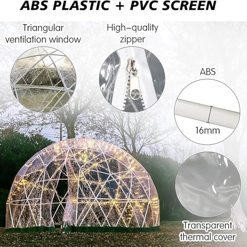 Garden Dome Iglu – tragbares, transparentes Zelt für Essen im Freien, Camping und Sternenbeobachtung – großes Blasen-Zelthaus