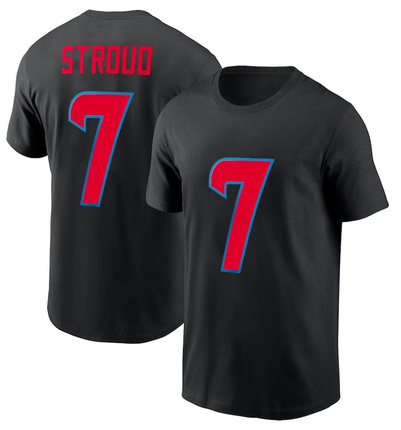 Amazon.com: CJ Stroud #7 Houston Football T-Shirt 100% Cotton