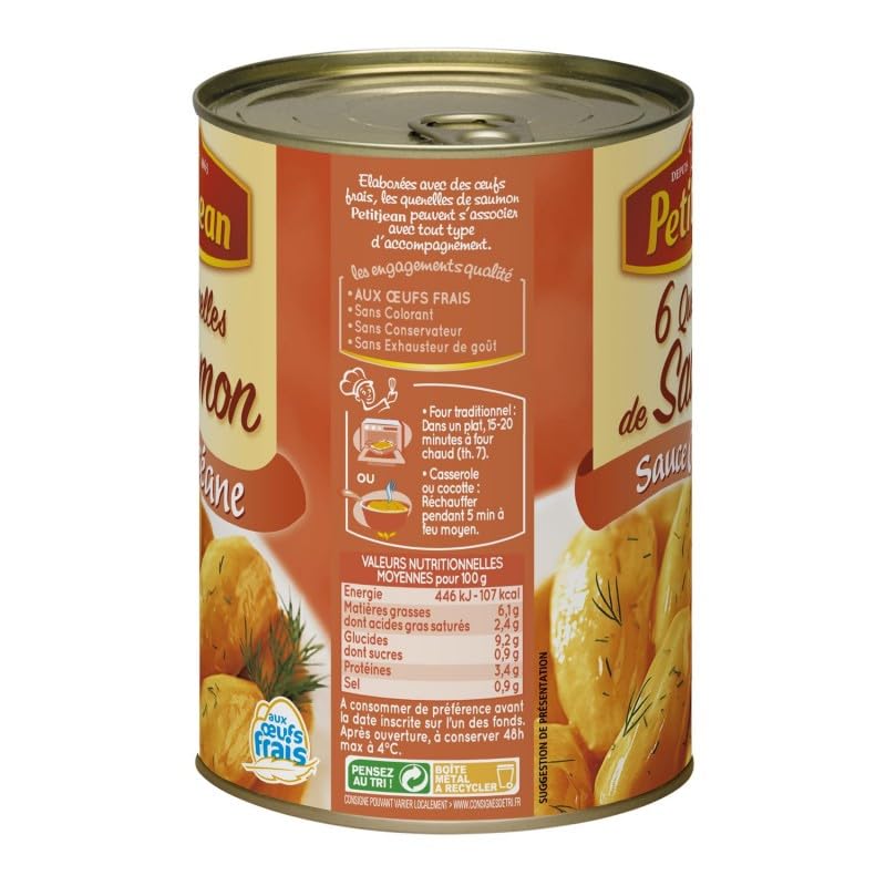 Découvrez les Délicieuses Quenelles de Saumon Sauce Océane Petitjean - 6 pièces - 400g. Un Festin Marin à Conserver. - Le Lot De 4