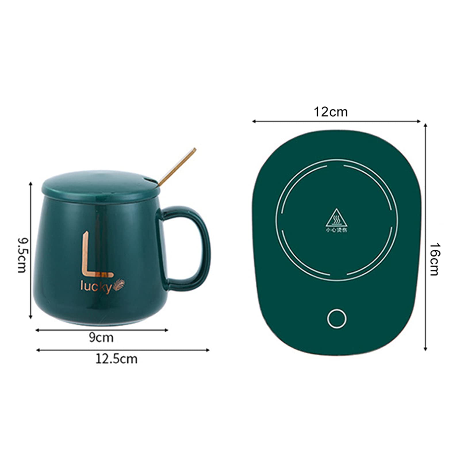 Calentador Eléctrico de Bebidas, Juego de Calentador y Taza de Café, Calentador de Tazas Eléctrico de 131 ℉ / 55 ℃ para Uso en el Hogar y la Oficina