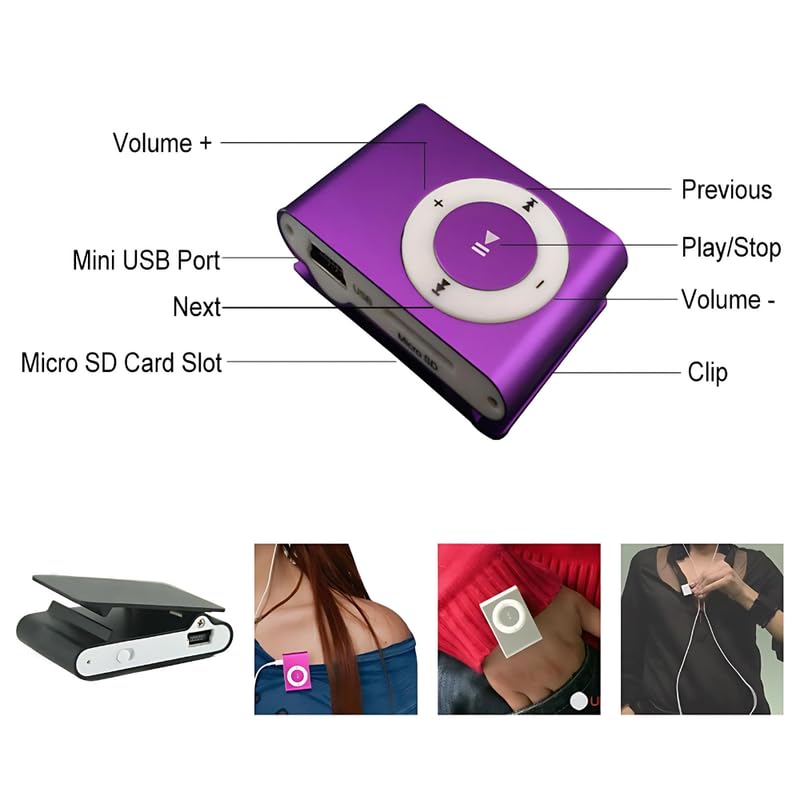 Image of Drumstone 𝟏𝟓-𝐘𝐞𝐚𝐫 𝐋𝐨𝐧𝐠-𝐋𝐢𝐟𝐞 𝐖𝐚𝐫𝐫𝐚𝐧𝐭𝐲, Portable Mini Pocket MP3 Music Player, Compact Digital Audio Player for Travel Gym Walking Study and Daily Entertainment Use