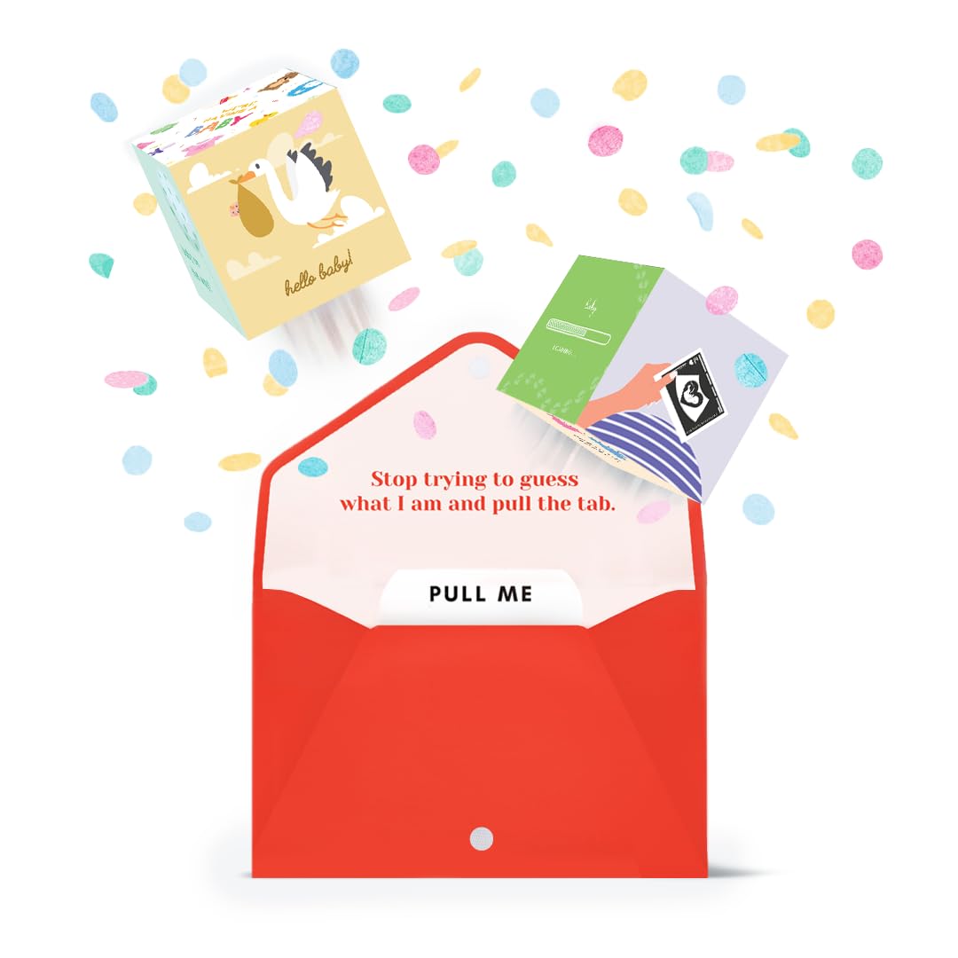 makeitmine Make It Mine PopBox™ The Original Confetti Popping Card (Pregnancy Announcement)