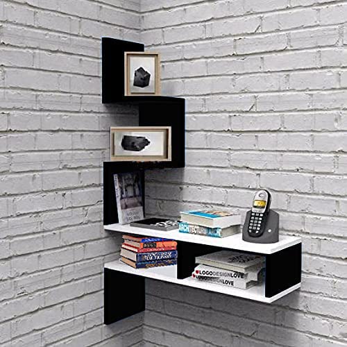 Dime Store Wooden Wall Shelves Corner Hanging Shelf for Living Room