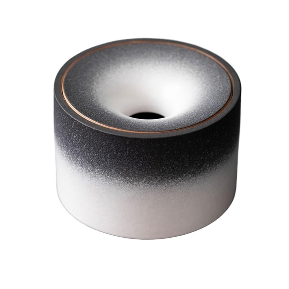Indoor Decorative Ceramic Gradient Color Ashtray with Funnel Type Lid Desktop Frosted Feel for Desktop