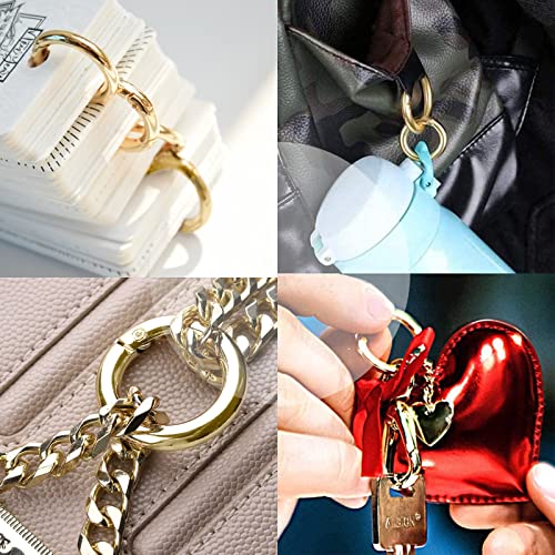 24 Pezzi Scatto Molla Rotonda, VEGCOO Anello