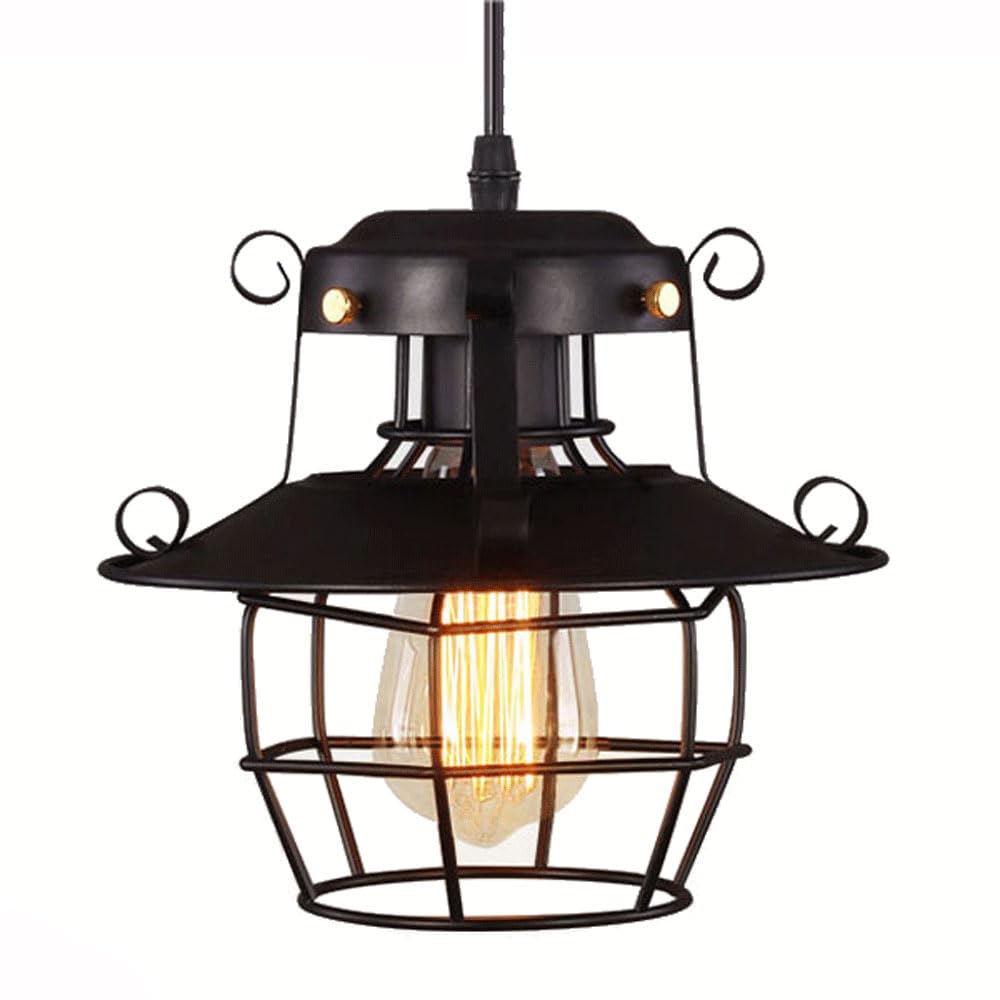 Lampe suspendue E27 en fer luminaire encastré industriel réglable pour plafond hôtel