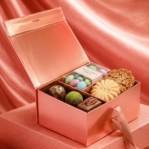 Image of RBS - Gift Packing Box Empty (23x16x10 cm) Gift Hamper Boxes for Gift Empty Box for Packing Gifts Men /Him Perfect for Birthday, Wedding, Christening, Maroon Color Return Gift Box (Pink Luxe)