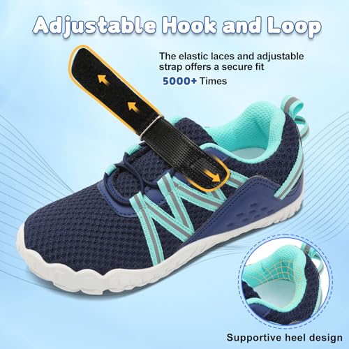 JIASUQI Kids Shoes for Boys and Girls Athletic Hiking Shoes Barefoot Sneakers for Kids2