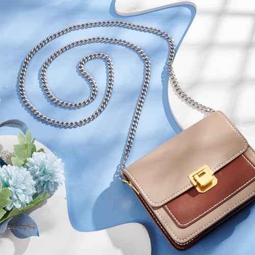 image for PH PandaHall 1 Strand 63 Inches DIY Iron Flat Chain Strap Handbag Chai