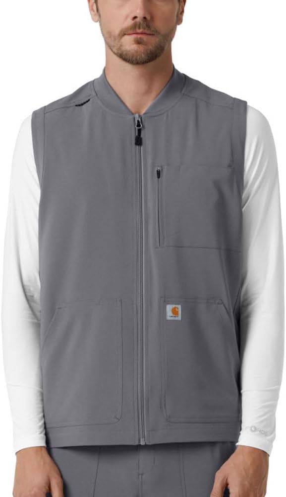 Carhartt Mens Men's Force® Cross-Flex Lightweight Scrub Vest - Image 2