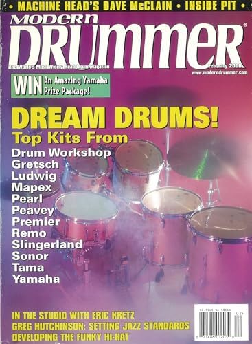 MODERN DRUMMER "Cover: DREAM DRUMS! February 2000 Issue (English Language Not Guaranteed) image 3