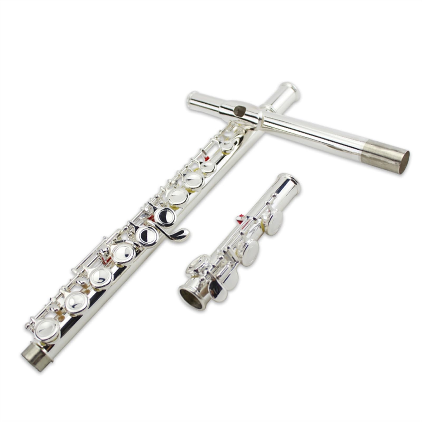 Professionale Flauto Traverso Strumento Per Flauto Traverso Placcato Argento In Rame Bianco Con Foro Chiuso A 16 Tasti Con Chiave E Divisa