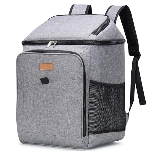 Lifewit Borsa termica 26L 34-Cannette, grande zaino da pranzo frigo portatile impermeabile morbido per uomini donne per outdoor/pic-nic/spiaggia/barbecue/campeggio/viaggio/famiglia, grigio