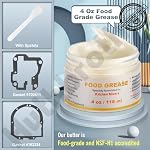 HuthBrother 4 Oz Food Grade Grease & 9709511 Gasket, Universally Compatible with Kitchen Stand Mixer, 2 Bottles