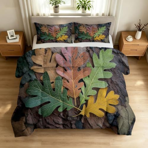 Edredón de camuflaje marrón 135 x 200 cm lavable sin funda para cama 2