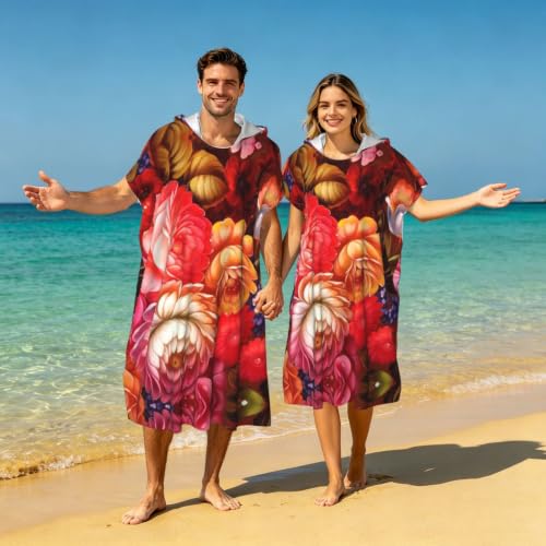 Poncho à capuche en microfibre doux pour sécher après le bain - 7