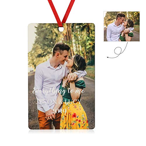 Customized Ornament, Personalized Decorative Hanging Ornaments Diy Photo Unique Decorating Kit Creative Gift Couple Family Pet Dog Cat Owner Christmas Ornament (Vertical Rectangle) #TOP3