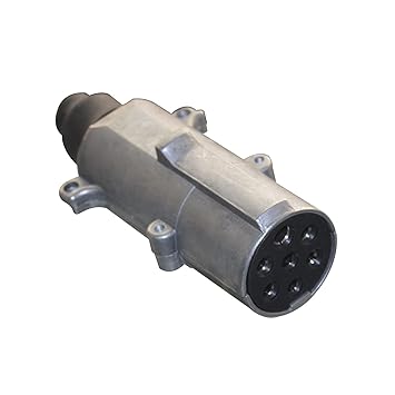 Allpartssource Trailer Aluminum 7 Pin Plug Socket Connector for Towbar Towing