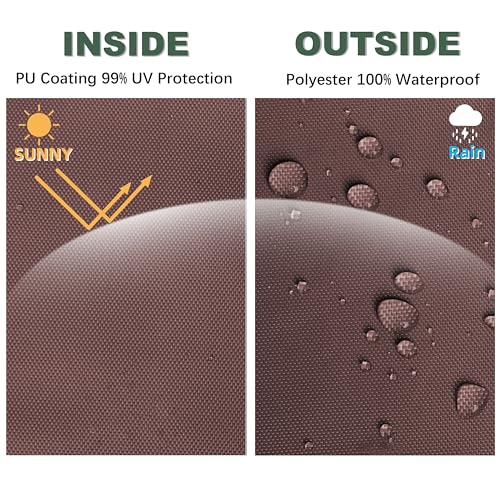 JANCANOPY Replacement Cover for 10X12Ft Oakmont Gazebo L-GZ1188PST-A,Pinehurst Gazebo L-GZ1188PST,Brown - Image 6