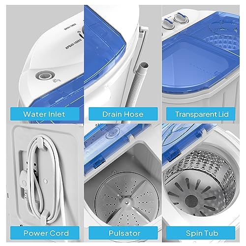 image for ROVSUN 11LBS Portable Washing Machine, Electric Washer and Dryer Combo