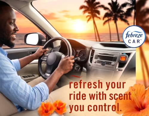 Image of Febreze Odor Clear Car Vent Air Freshener Clip, Hawaiian Aloha 0.06 Fl.Oz - 8 Pack