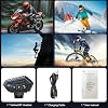 OBEST Motorcycle Helmet Bluetooth Headset 2-Way Motorcycle Intercom Headset with DSP Noise Cancellation Glove-Friendly Controls HI-FI Sound IPX6 Waterproof Universal Fit with Almost Helmet