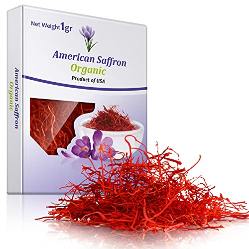 American Saffron, Pure Premium Saffron Threads, 1 Gram, Product Of Usa #TOP28