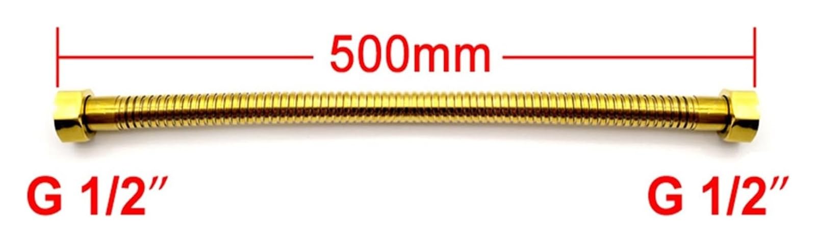 Złącze węża prysznicowego, Węże prysznicowe, Wąż hydrauliczny, Złącze kątowe 1/2, Wąż hydrauliczny, Zamiennik 50 cm(C)