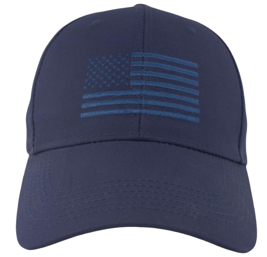 Image of American Flag Baseball Hat - XL, XXL, 3XL Plus /Regular Size Men's Cotton Structured Patriotic Ball Cap