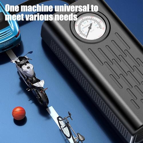Image of TRENDING Portable Air Compressor Tire Inflator, Wireless Car Tyre Air Pump with Digital Pressure Gauge, USB Rechargeable Air Compressor for Car Bike Motorcycle Ball
