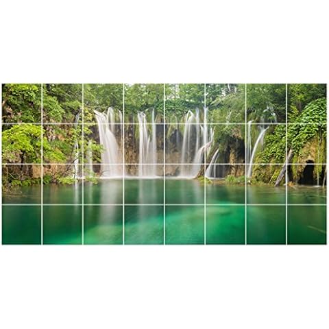 Bilderwelten Fliesenaufkleber Wasserfall Plitvicer Seen Fliesengröße 15x15cm Größe 60x120cm Cover