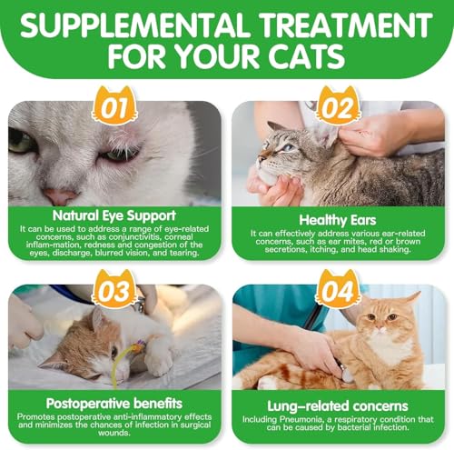 Antibiotics for Cats, Pet Antibiotics Supplement, Cat Antibiotics, Helps Maintain Normal Immune Function, Skin & Coat Health, and Digestive Comfort, Pet Health Supplement for All Breeds and Ages, 60ML - Image 5