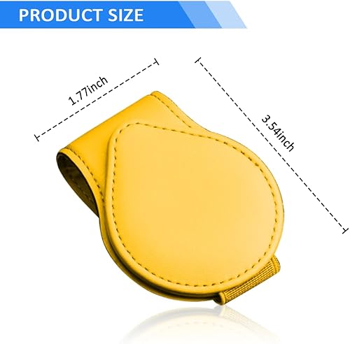 Miniatura 8 de SSNNUU Soporte magnético para lentes de sol para automóvil, soporte universal de piel sintética para lentes de sol, boletos, auriculares, tarjetas,