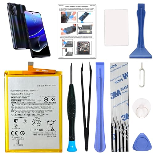 Image of GREEN FUSION Compatible with Moto G Stylus 5G 2022 XT2215 Cellphone Battery Replacement Kit MD50, Includes Repair Tools