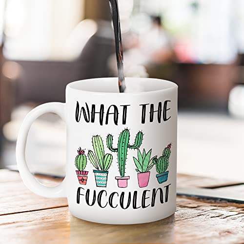 Fatbaby What The Fucculent Cactus Succulent Plant Gardening Gifts For Women , Funny Novelty Coffee Mug For Plant Lady, Gifts For Plant Lover #TOP5