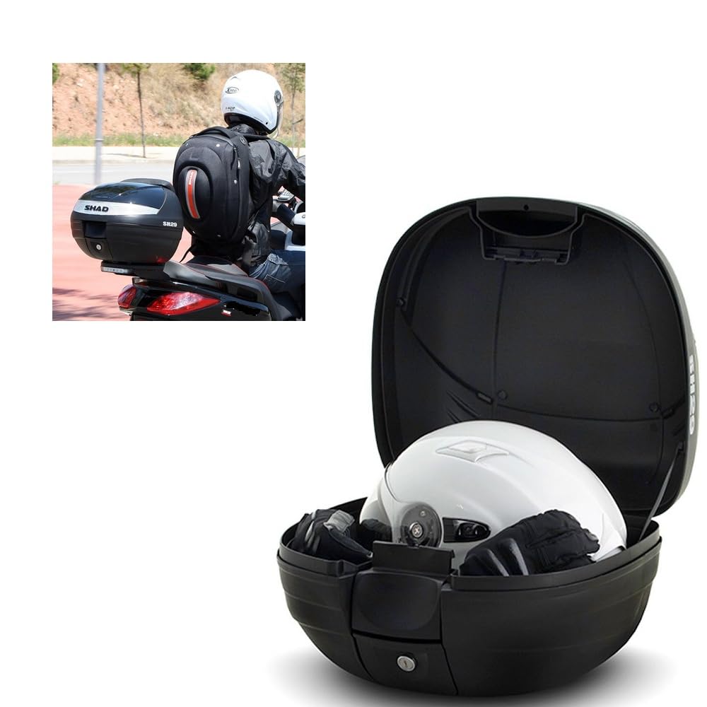 SHAD SH29 Motorrad Topcase 29 Liter - Kompatibel Mit KYMCO SUPER 8 50