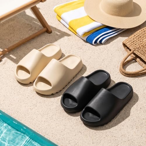 Kids Cloud Slides, Non-Slip Pillow Slippers for Girls Boys, Big Kids Thick Sole Open Toe Slides Quick Drying Slip on Pool Beach Sandals for Bathroom Shower Indoor Outdoor Slippers — 사진 7