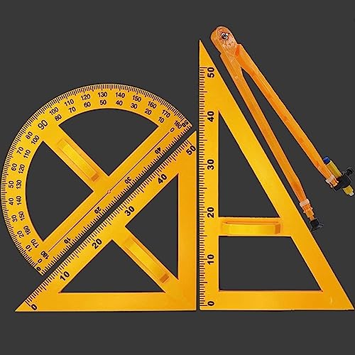 Set di 4 righelli magnetici per geometria, per uso in classe, facili da attaccare alla lavagna per insegnanti