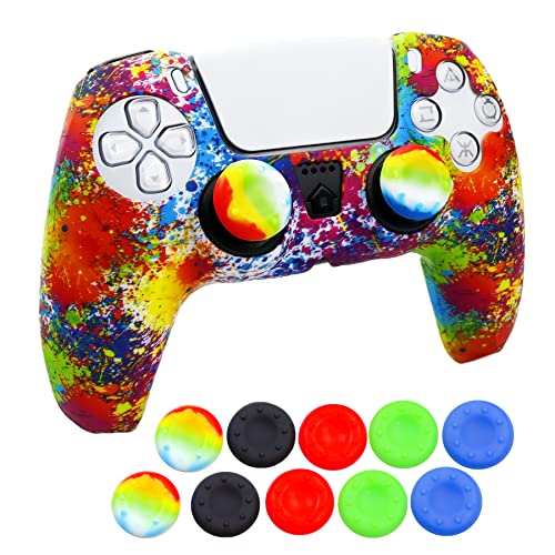 Image of Silicone Skin for PS5, Anti-Slip Shell Cover Case with Joystick Grips, PlayStation 5 Controller