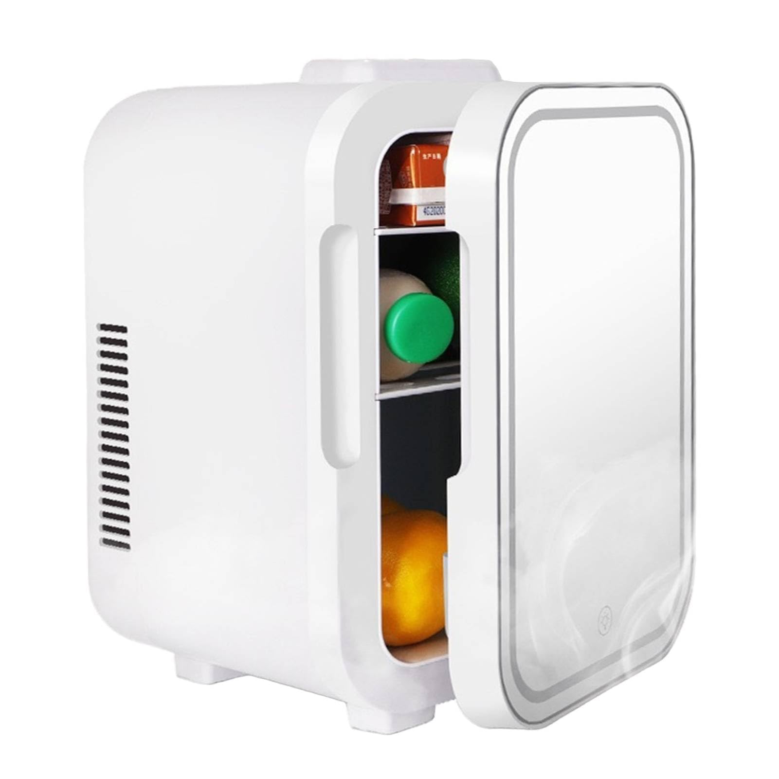 Fabater 8L Portable Mini Fridge, Quiet Cooling and Heating with Bright Light, Car and Home Use - Large Capacity for Skincare, Drinks, Medications (Plug 110V)