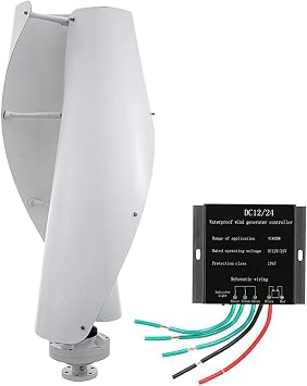 PERON 5000W Wind Turbine Vertical Axis Permanent Magnetic Levitation with Controller, Home Windmill Low Wind Turbine for Home Camping RV Garden 12V